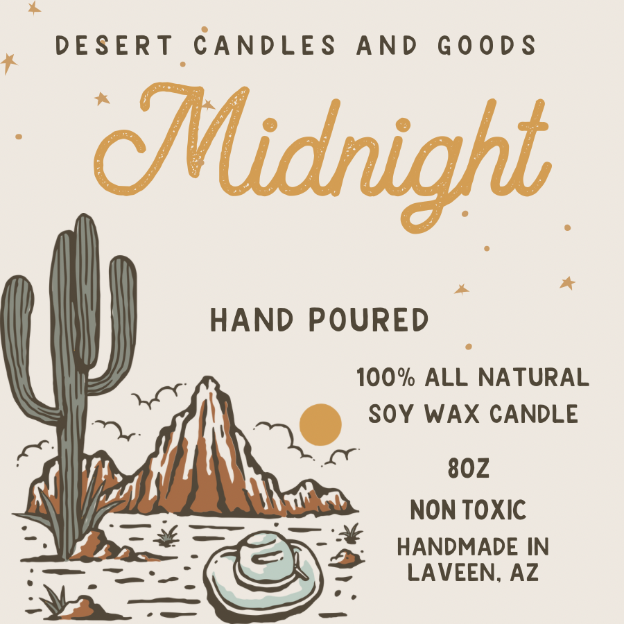 M I D N I G H T 8oz candle