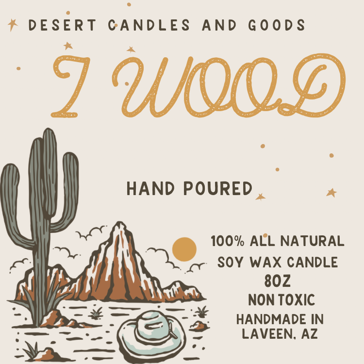 I wood 8oz Candle