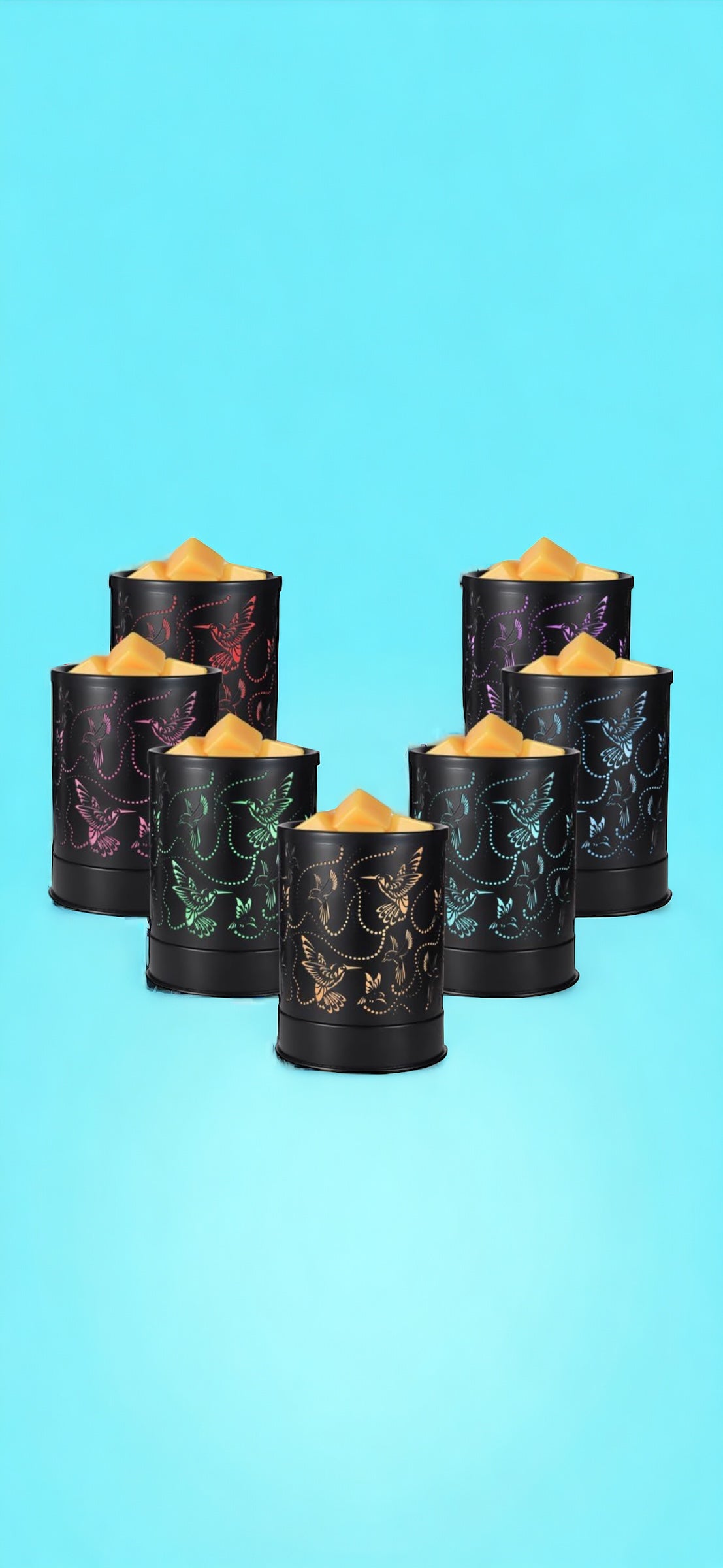 Color changing Hummingbird Flock Wax Warmer + 2 Wax Tins