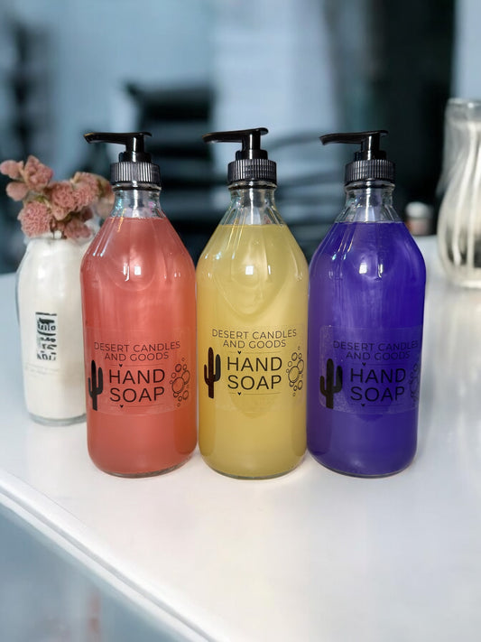 Hand Soap Glass Bottle 17oz