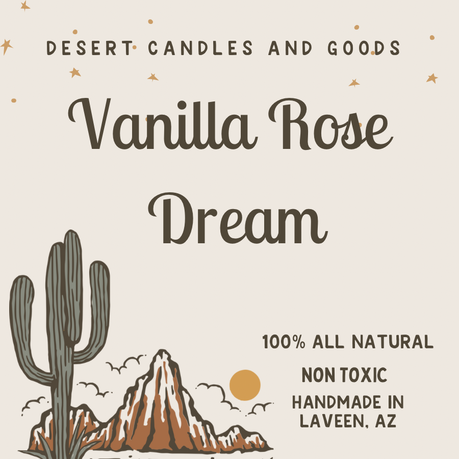 Vanilla Rose Dream 8oz Candle