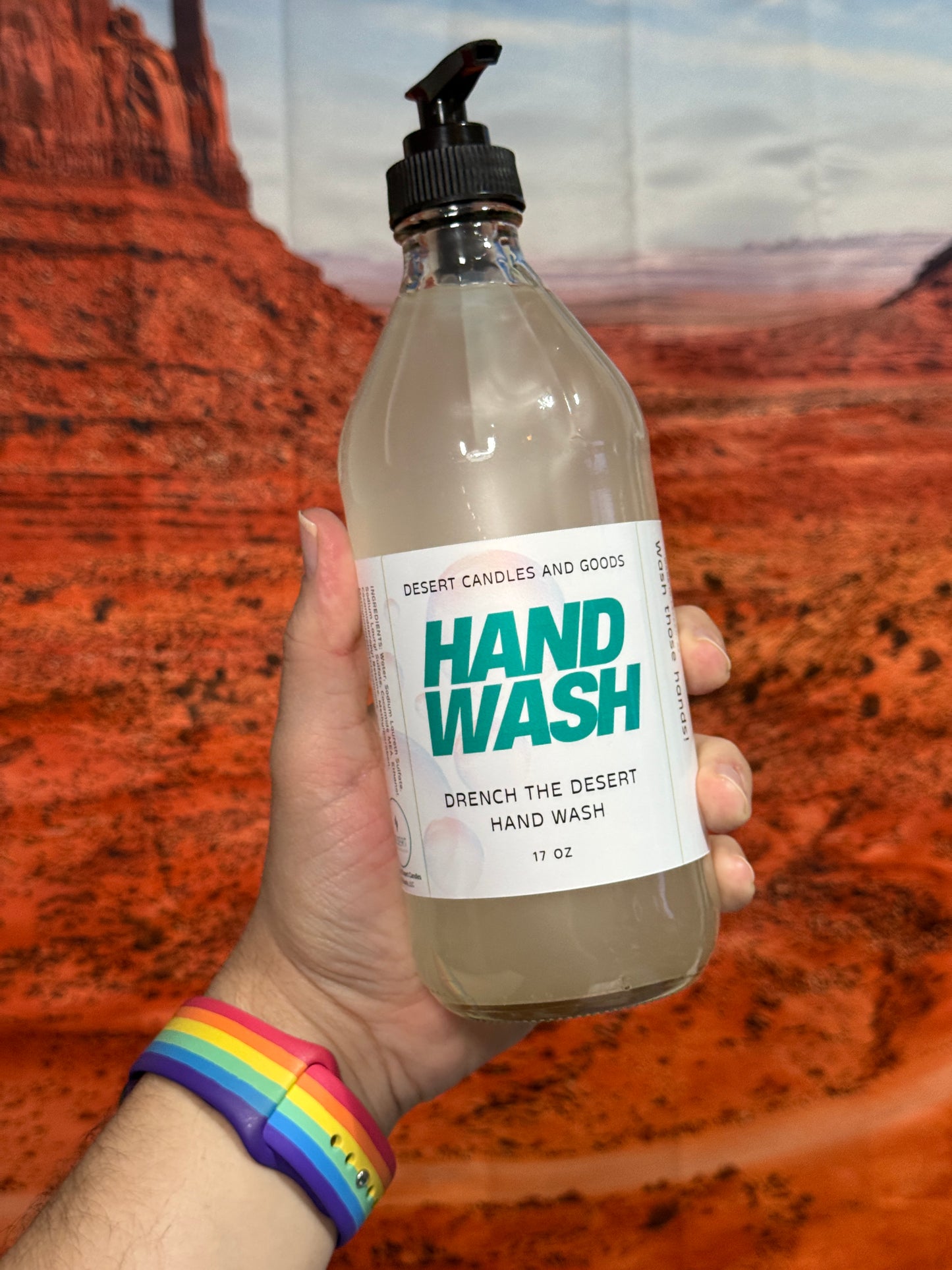 Hand Wash Glass Bottle 17oz