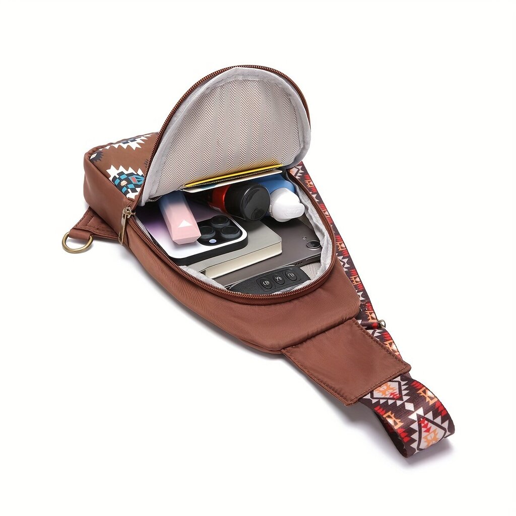 Aztec Print Crossbody Sling Bag Purse