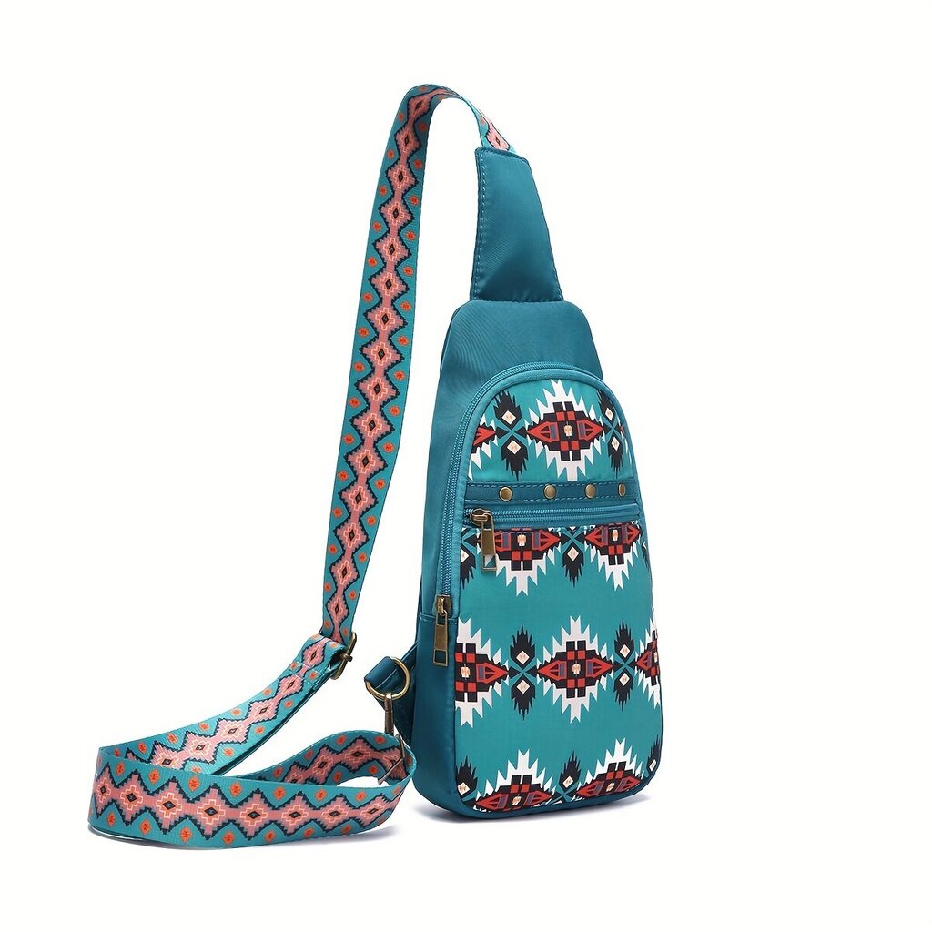 Aztec Print Crossbody Sling Bag Purse