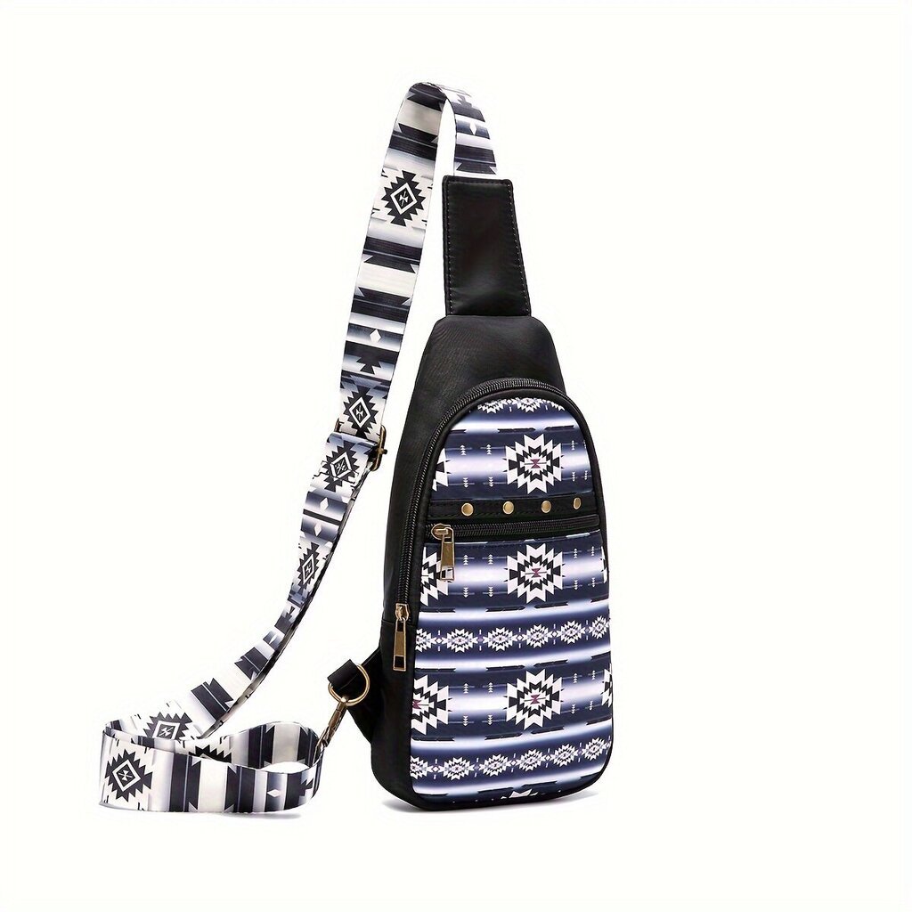 Aztec Print Crossbody Sling Bag Purse